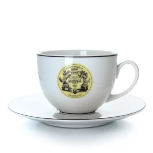 New MARIAGE FRÈRES Sucrier « ART DECO » Ceramique Noire