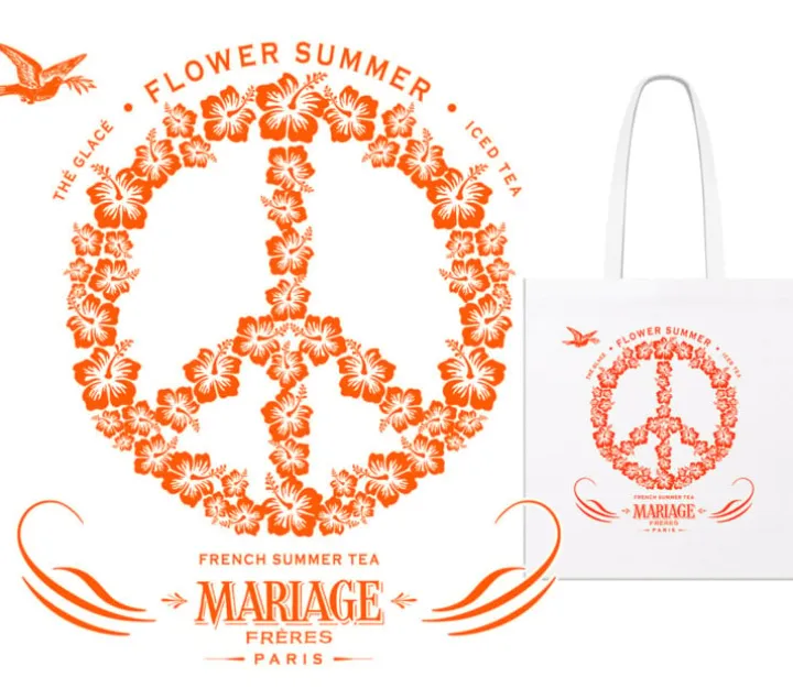 New MARIAGE FRÈRES TOTE BAG 'FLOWER SUMMER'